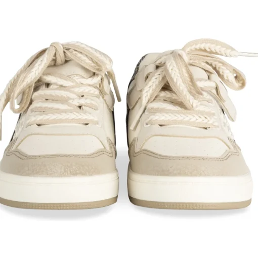 Baskets BEIGE Fille Motif Uni Scratch