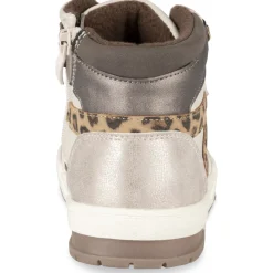 Baskets BEIGE Fille Motif Uni Lacets + Fermeture éclair