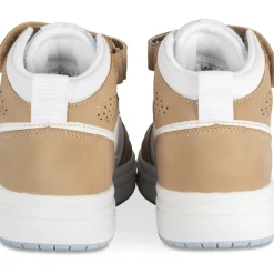 Baskets BEIGE Fille Motif Uni Scratch + Elastique
