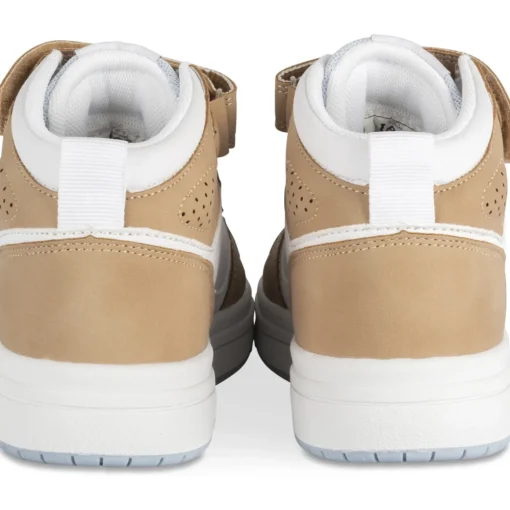 Baskets BEIGE Fille Motif Uni Scratch + Elastique