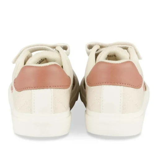 Baskets BEIGE Fille Motif Coeurs Scratch