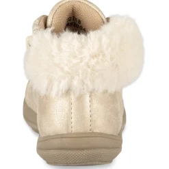 Baskets BEIGE Fille Motif Uni Lacets + Fermeture éclair