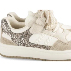 Baskets BEIGE Fille Motif Uni Scratch