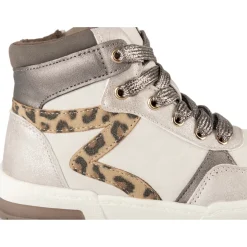 Baskets BEIGE Fille Motif Uni Lacets + Fermeture éclair