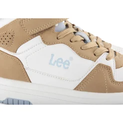 Baskets BEIGE Fille Motif Uni Scratch + Elastique