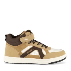 Baskets BEIGE Garçon Motif Uni Scratch + Elastique
