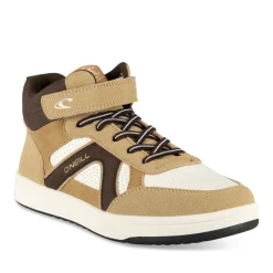 Baskets BEIGE Garçon Motif Uni Scratch + Elastique