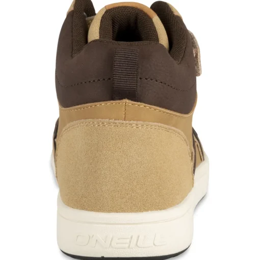 Baskets BEIGE Garçon Motif Uni Scratch + Elastique