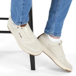Baskets BEIGE Homme Motif Uni Lacets