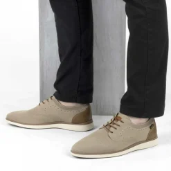 Baskets BEIGE Homme Motif Uni Lacets
