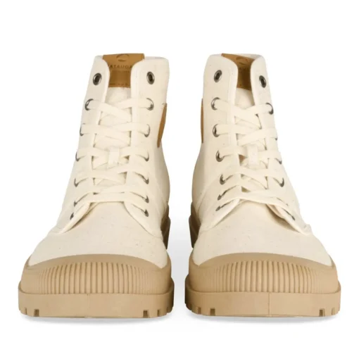 Baskets BEIGE Homme Motif Uni Lacets