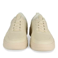 Baskets BEIGE Homme Motif Uni Lacets