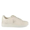 Baskets BEIGE/OR Femme Motif Paillettes Lacets