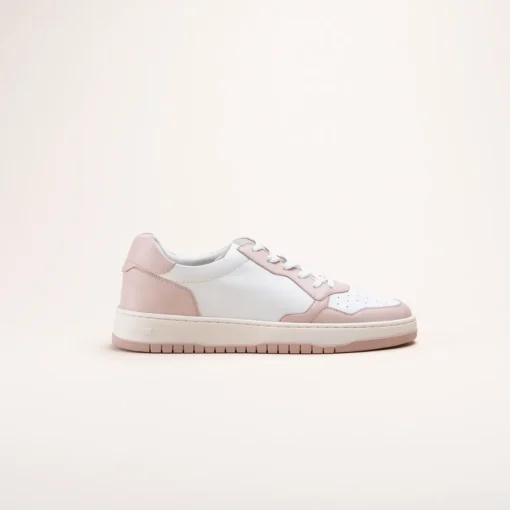 Baskets BLANC Femme CUIR Motif Uni Lacets