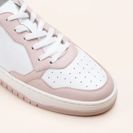 Baskets BLANC Femme CUIR Motif Uni Lacets