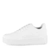 Baskets BLANC Femme Motif Uni Lacets