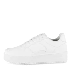 Baskets BLANC Femme Motif Uni Lacets
