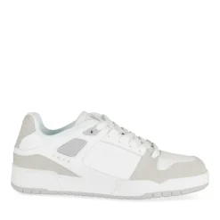 Baskets BLANC Femme Motif Uni Lacets