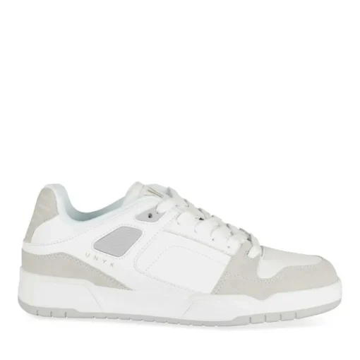 Baskets BLANC Femme Motif Uni Lacets