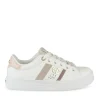 Baskets BLANC Femme Motif Paillettes Lacets