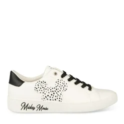 Baskets BLANC Femme Motif Uni Lacets