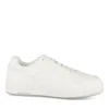 Baskets BLANC Femme Motif Uni Lacets