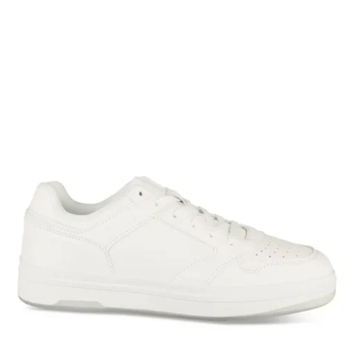 Baskets BLANC Femme Motif Uni Lacets