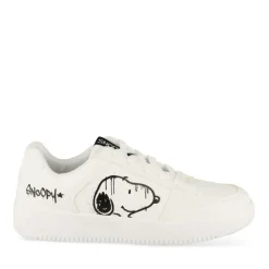 Baskets BLANC Femme Motif Uni Lacets