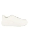 Baskets BLANC Femme Motif Uni Lacets
