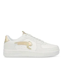 Baskets BLANC Femme Motif Uni Lacets