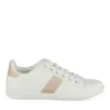Baskets BLANC Femme Motif Paillettes Lacets