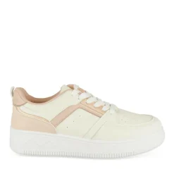 Baskets BLANC Femme Motif Uni Lacets
