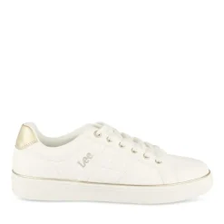 Baskets BLANC Femme Motif Animal Lacets
