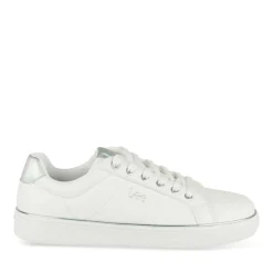 Baskets BLANC Femme Motif Uni Lacets