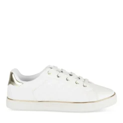 Baskets BLANC Femme Motif Uni Lacets