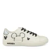 Baskets BLANC Femme Motif Uni Lacets