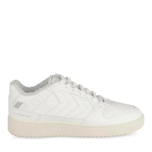 Baskets BLANC Femme Motif Uni Lacets