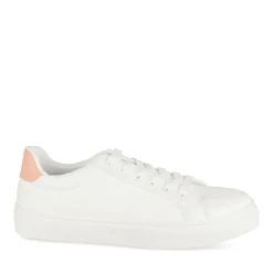 Baskets BLANC Femme Motif Uni Lacets