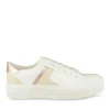 Baskets BLANC Femme Motif Uni Lacets