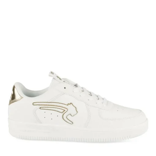 Baskets BLANC Femme Motif Uni Lacets