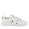 Baskets BLANC Femme Motif Multicolore Lacets