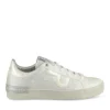 Baskets BLANC Femme Motif Iridescent Lacets