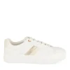 Baskets BLANC Femme Motif Uni Lacets