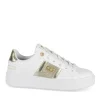 Baskets BLANC Femme Motif Uni Lacets