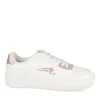 Baskets BLANC Femme Motif Uni Lacets