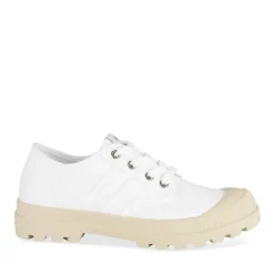 Baskets BLANC Femme Motif Uni Lacets