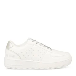 Baskets BLANC Femme Motif A Pois