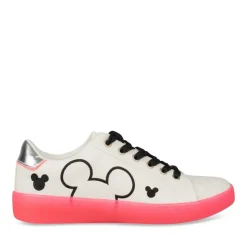 Baskets BLANC Femme Motif Uni Lacets