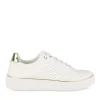 Baskets BLANC Femme Motif Uni Lacets