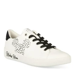 Baskets BLANC Femme Motif Uni Lacets